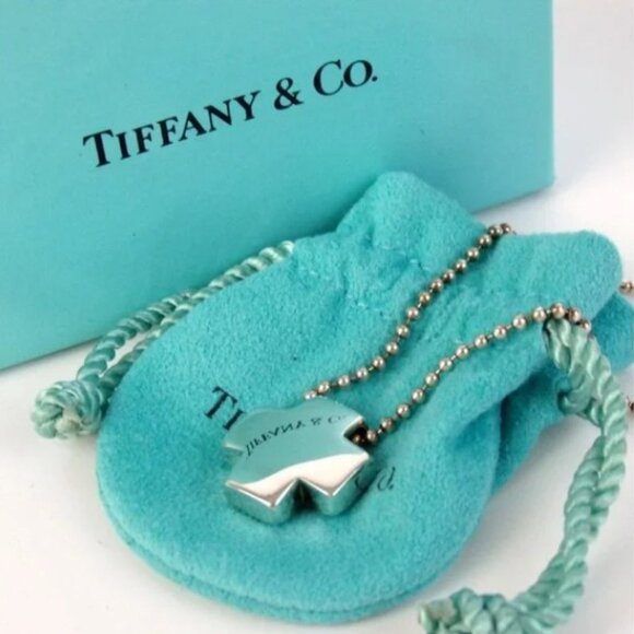 Tiffany & Co. Sterling Silver Square Cross Pendant Necklace - Picture 1 of 7